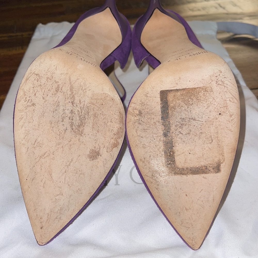 Jimmy Choo 3” Heels in the color Purple 💜 SIZE 35.5 - Picture 5 of 11